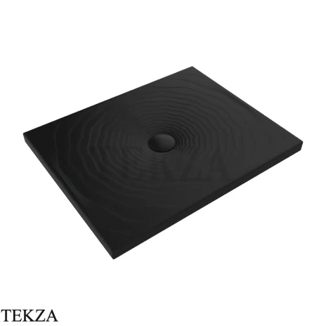 Flaminia Water Drop душевой поддон 100×80×5,5 см, чёрный Carbone матовый