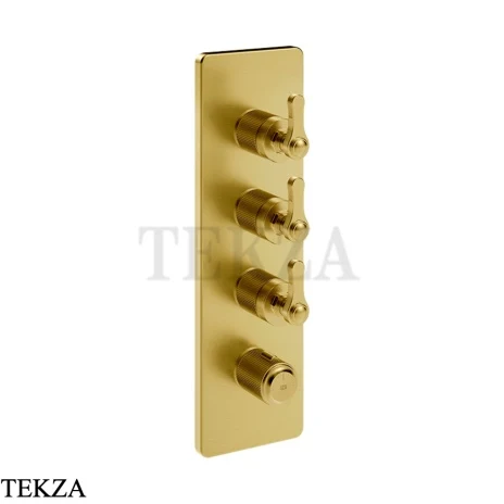 Gessi VENTI20 Термостат для душа, 3 потока, внешняя часть 65204-716, Gold Br. PVD