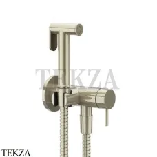 Gessi Гигиенический душ со смесителем, выводом воды и держателем 45130-720, Nickel PVD