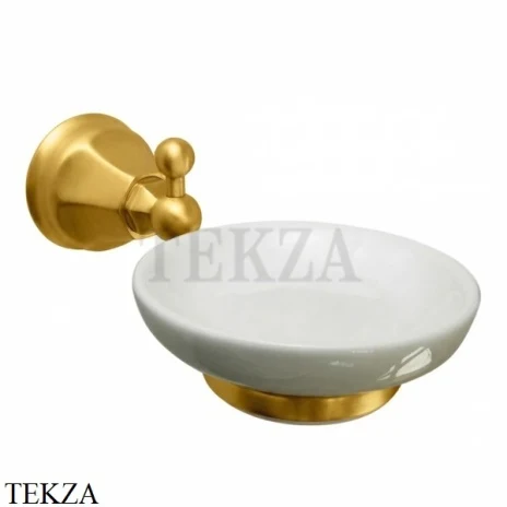 Nicolazzi Teide Мыльница настенная, керамика белая 1487SG05, Satin Gold