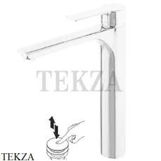 FIMA Carlo Frattini MAST Смеситель для раковины, с донным клапаном, F3131/HBS, белый матовый