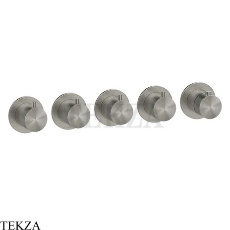 Gessi 316 SHOWER Термостат для душа на 4 выхода, внешняя часть 54338-239, Steel Brushed