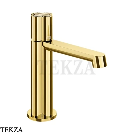 Gessi Ludovica Смеситель для раковины crystals, без донного клапана 76302-246, золото глянец