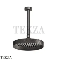 Gessi Inverso Diamantato Верхняя лейка с потолочным кронштейном под размер 63450-707, Black Metal Brushed PVD