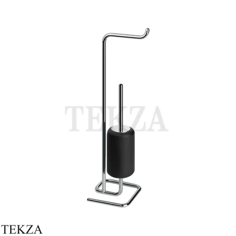 Gessi Goccia Стойка с держателем для туалетной бумаги и ершиком 38068-031, хром глянец
