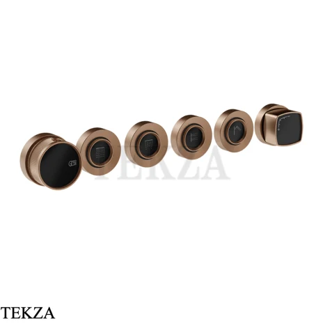 Gessi Jacqueline Термостат для душа на 4 потока, внешняя часть 77138-708, медь Brushed