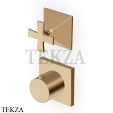 Zucchetti Bellagio Термостат для душа, 1 выход, внешняя часть ZB1801.P31, brushed british gold PVD