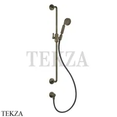 Gessi VENTI20 Штанга в комплекте с душевой лейкой, шланг, вывод 65142-713, Antique Brass Gessi VENTI20 Штанга в комплекте с душевой лейкой, шланг, вывод 65142-713, Antique Brass