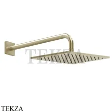 Gessi RILIEVO Верхняя душевая лейка с кронштейном 59158-727, Brushed Brass