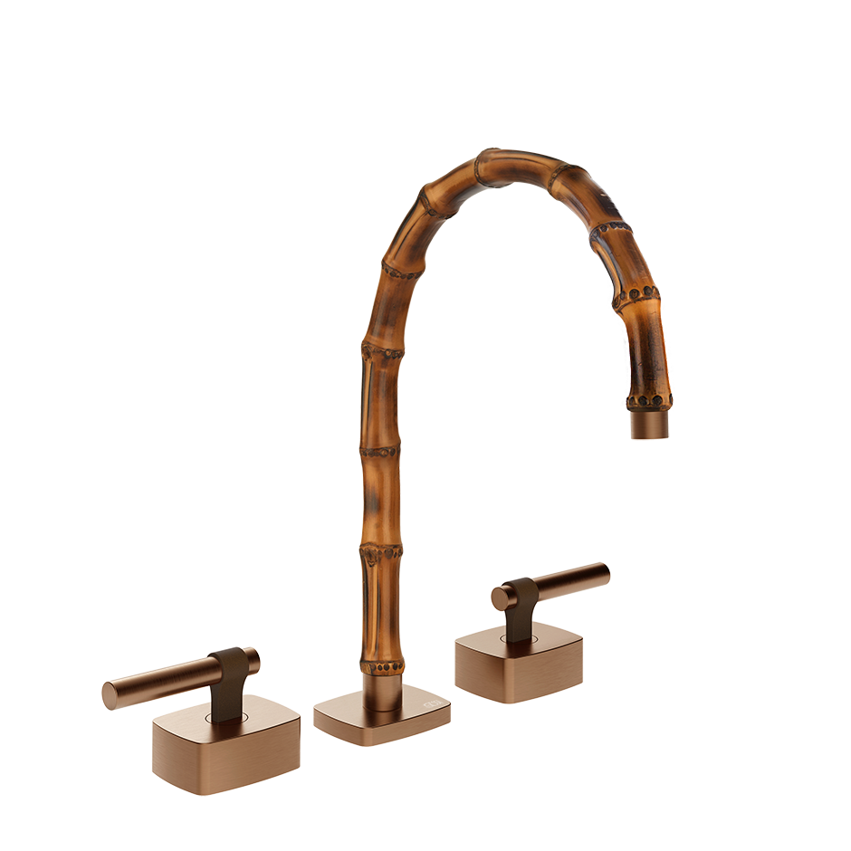 Gessi Jacqueline Смеситель для раковины на 3 отв., без донного клапана 77015-708, медь Brushed