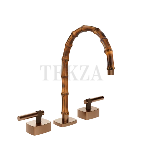 Gessi Jacqueline Смеситель для раковины на 3 отв., без донного клапана 77015-708, медь Brushed