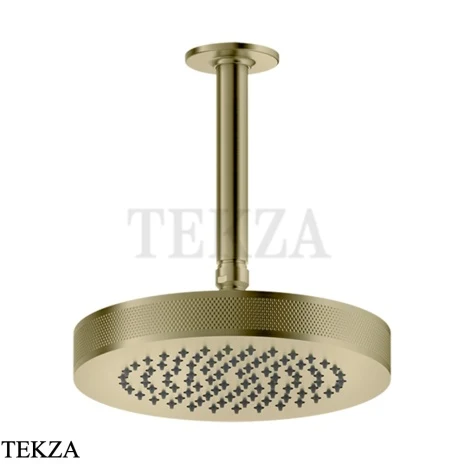 Gessi INCISO SHOWER Верхняя душевая лейка с кронштейном под размер 58188-727, Brushed Brass PVD