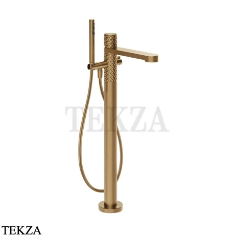 Gessi Pelle Tresse Смеситель для ванны напольный, с гарнитуром, 78028-726, Warm Bronze Br. PVD