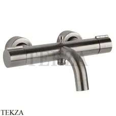Gessi Emporio Via Tortona Термостатический смеситель для ванны с изливом 18711-149, Finox Brushed Nickel