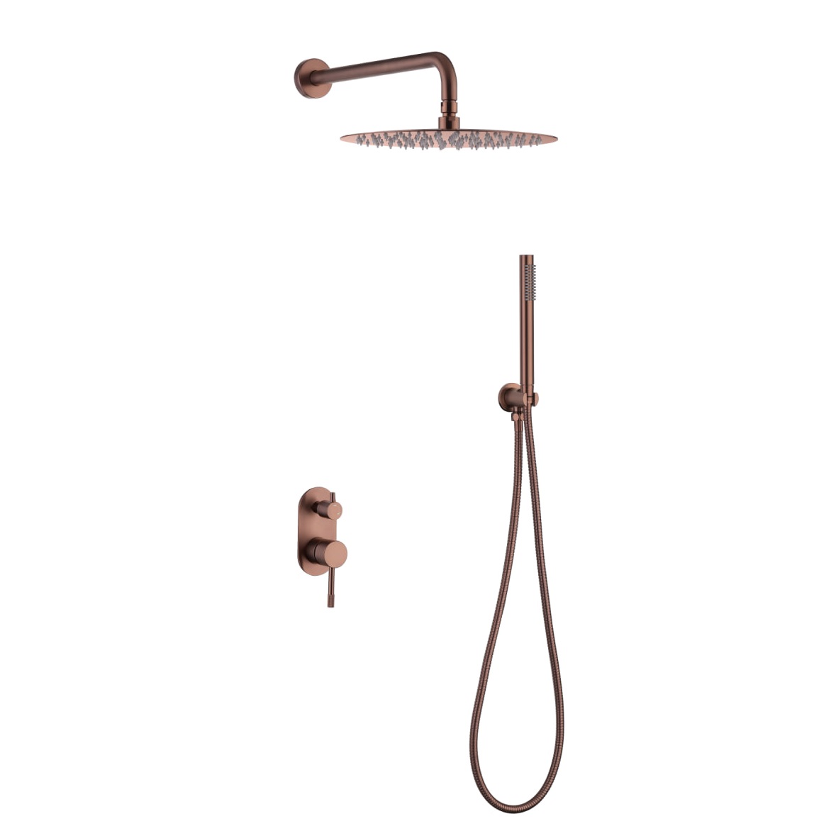 Boheme Uno Смеситель встроенный SET, душ верхний, гарнитур Uno 464-CB, Copper Brushed