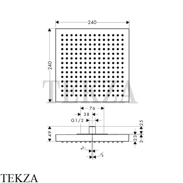 Axor ShowerCollection Верхний душ для кронштейна 10921180, хром глянец