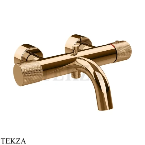 Gessi Habito DIAMANTATO Термостатический смеситель для ванны с изливом 70613-735, Warm Bronze PVD