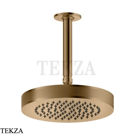Gessi INCISO SHOWER Верхняя душевая лейка с кронштейном 58186-726, Warm Steel Br. PVD