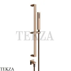 Gessi Rettangolo shower Штанга в комплекте с душевой лейкой, вывод 20142-030, Copper глянец
