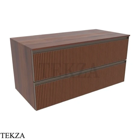 Flaminia Cubika тумба под раковину подвесная 105×50×50 см, 2 ящика, орех Noce Greca