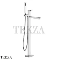 Gessi RETTANGOLO K Смеситель для ванны напольный, внешняя часть 53129-031, хром глянец