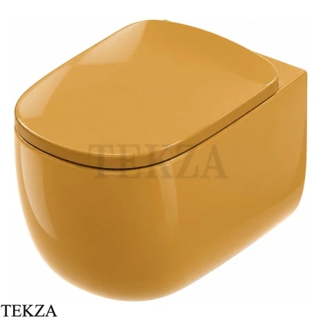 ArtCeram Seta унитаз подвесной чаша без ободка The.Reel SEV001 67 00, Curcuma глянец