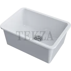 Omoikiri Torishima 67-U/I Кухонная мойка Natceramic прямоугольная 4993866 белый глянцевый