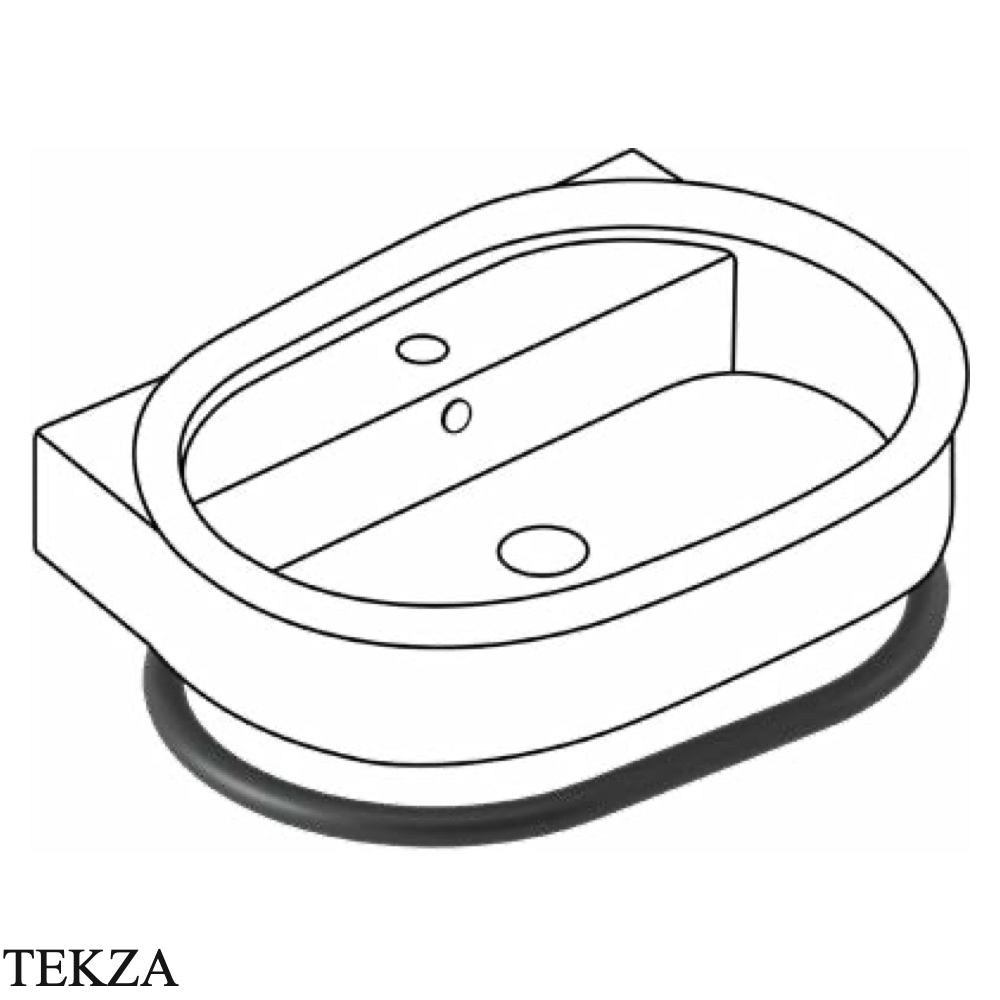 ArtCeram Brera полотенцедержатель для раковины BRL004 BRA001 17, черный матовый RAL 9005