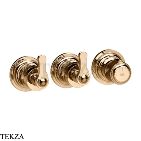 Gessi VENTI20 Термостат для душа, 2 потока, внешняя часть 65334-735, Warm Bronze PVD