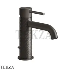 Gessi 316 INTRECCIO Смеситель для раковины, с донным клапаном 54101-707, Black Metal Brushed