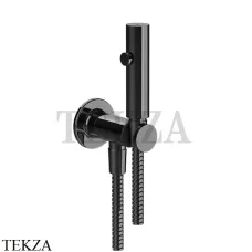 Gessi INCISO SHOWER Гигиенический душ с держателем и выводом для шланга 58153-706, Black Metal