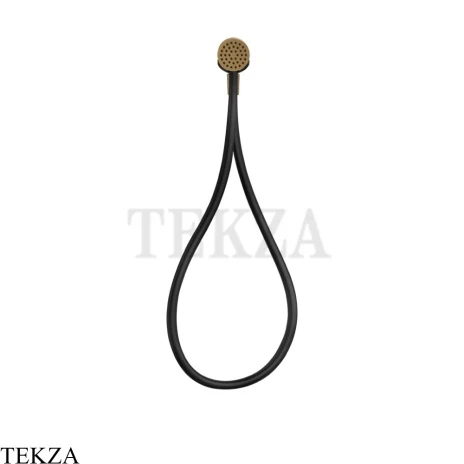 Gessi HI-FI Душевой комплект с магнитной лейкой, шланг из Darkflex 63199-713, Antique Brass