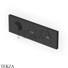 Zucchetti Hoop Термостат для душа на 2 потока, внешняя часть ZHO782.N6, черный матовый