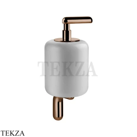 Gessi Goccia Дозатор для жидкого мыла, белая керамика 38013-030, Copper PVD