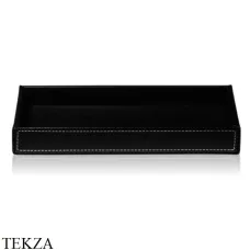 Decor Walther BROWNIE TAB M Бокс для ванных принадлежностей 0930060, черный матовый, эко-кожа
