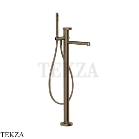 Gessi ANELLO Смеситель для ванны напольный, с гарнитуром 63328-761, Coffee Bronze Br. PVD