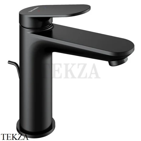 Duravit Wave Смеситель для раковины M, с донным клапаном WA1020001046, черный матовый