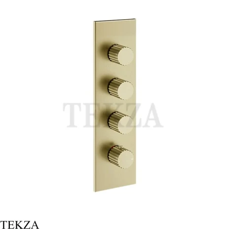Gessi Incastri Термостат для душа 3 потока, внешняя часть 75316-727, шампань Brushed