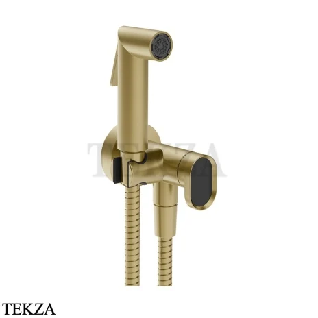 Gessi Jacqueline Гигиенический душ с запорным узлом, выводом воды и держателем 56527-727, шампань Brushed