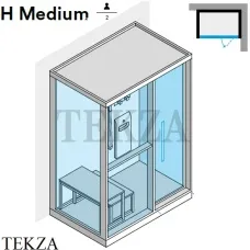 Effegibi H Medium Хаммам с душем кабина в угол справа, дверь справа LO81010006