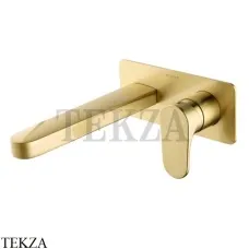 Boheme SPECTRE Смеситель для раковины на стену, комплект 455-MG, латунь matt gold