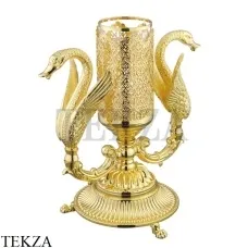 Migliore LUXOR Стакан для зубных щеток настольный, стекло 26215, золото глянец