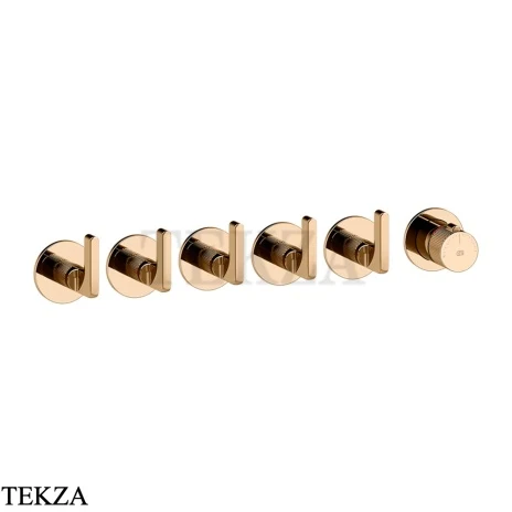 Gessi INCISO SHOWER Термостатический смеситель, 5 потоков, внешняя часть 58340-735, Warm Bronze PVD