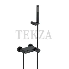 Boheme Stick Смеситель для ванны с изливом и гарнитуром Stick 123-BB.4 Black SPIRALE