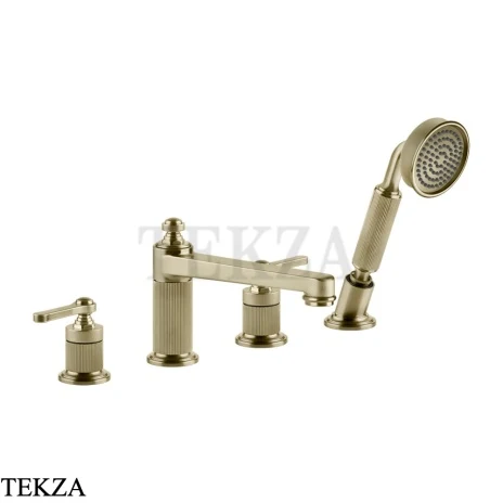 Gessi VENTI20 Смеситель на борт ванны, с гарнитуром 65045-727, Brushed Brass PVD