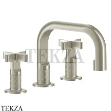 Gessi INCISO+ Смеситель для раковины на 3 отверстия, без гарнитура 58112-149, Finox Brushed Nickel
