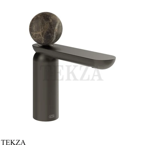 Gessi Perle Смеситель для раковины, без донного клапана 74102-707, black хром Brush
