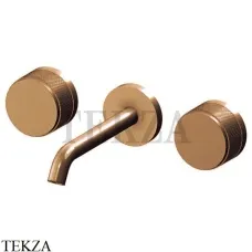 Gattoni MD Смеситель для раковины на 3 отверстия, San Giulio, комплект MD160/23VB, Old Brass