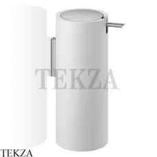 Decor Walther Stone White WSP Настенный дозатор для жидкого мыла или лосьона 0972255, белый матовый-stainless steel