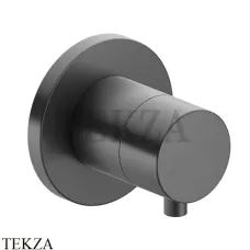 Keuco IXMO Comfort Вентиль запорный, круг, внешняя часть 59541131001, Хром черный шлифованный